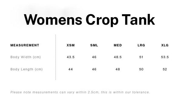 Womens Logo Crop Tank - Black